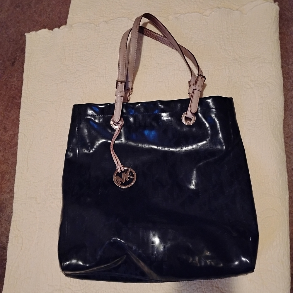 Michael Kors Black and Tan Tote Bag